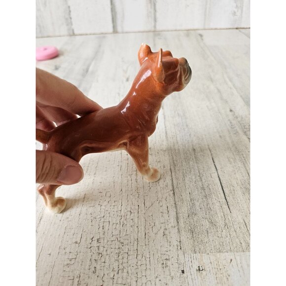 Vintage boxer as is porcelain figurine statue Fawn Brown standing - Picture 7 of 10